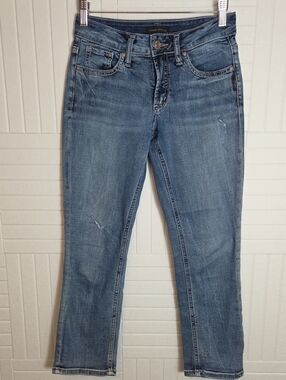 Silver Jeans Britt Capri Distressed Jeans Size 26